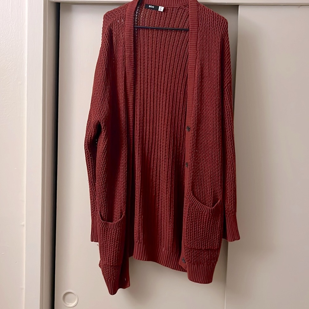 Red Knit Cardigan